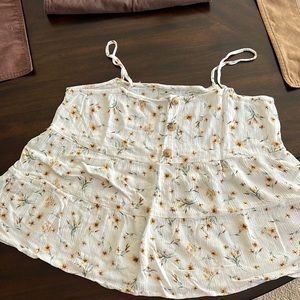 Cute floral sleeveless top